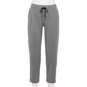 Women's Tek Gear Weekend French Terry Ankle Pants Gray Charcoal Size Large